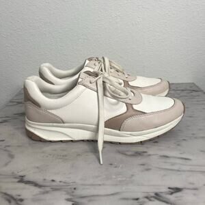 Naturalizer Shay Leather Comfort Sneakers Women’s Size 10 Cream Beige